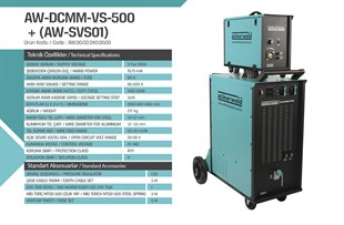 Gazaltı (MIG/MAG)Atiker Gazaltı Kaynak Makinesi AW-DCMM-VS 500 AMP